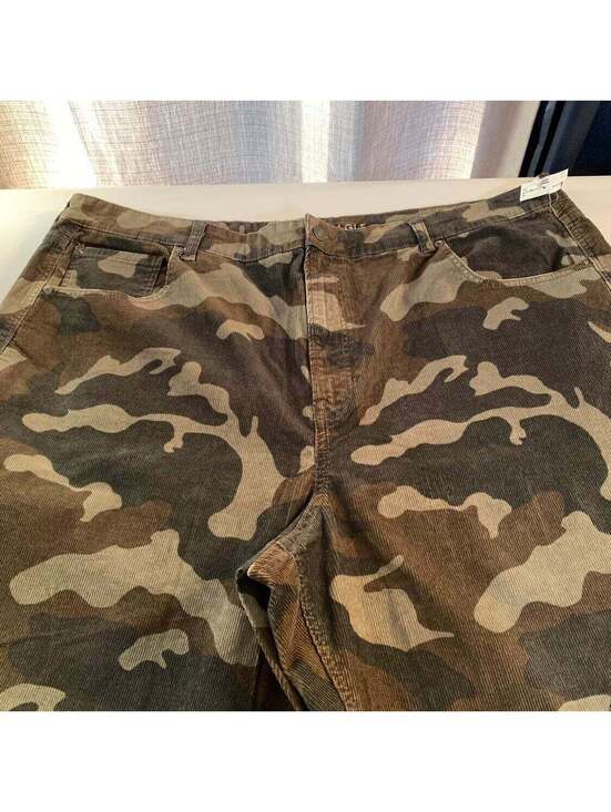 American Eagle Outfitters Pants - American Eagle Women's Plus Size 24 High Waist Corduroy Camo Mom Jeans - New w/